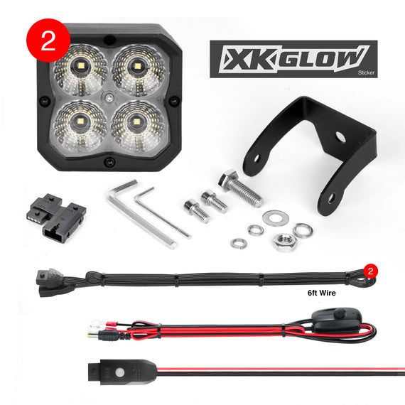 XKGlow RGBW Addressable Cube Light Kit - Spot Beam