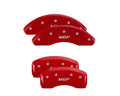 Set Of 4 Caliper Covers Engraved Front And Rear MGP Red Finish Silver Characters 1997-1998 Lexus SC300 MGP Caliper Covers