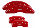 Set Of 4 Caliper Covers Engraved Front And Rear MGP Red Finish Silver Characters 2014-2019 Toyota Highlander MGP Caliper Covers
