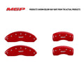 Set Of 4 Caliper Covers Engraved Front And Rear MGP Red Finish Silver Characters 2002-2005 Ford Explorer MGP Caliper Covers