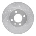 R1 86-08 Volkswagen Jetta Sedan Front Right Drilled & Slotted Silver Brake Rotor