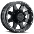 Raceline 935B Defender 15x6in / 6x139.7 BP / 0mm Offset / 4.25mm Bore - Satin Black Wheel