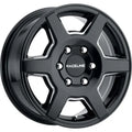 Raceline 156B Surge 16x6.5in / 5x130 BP / 45mm Offset / 84.1mm Bore - Black & Milled Wheel