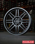 Aluminum Wheels 17x9 Split 948B Satin Black -12 Offset 8 on 170 Bolt Pattern 125.2 Bore Raceline