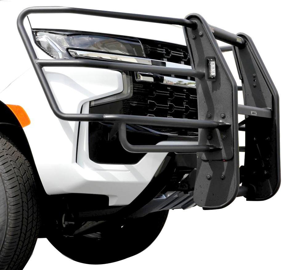 1521 DODGE CHARGER PUSH BUMPER STANDARD WRAPAROUND BRUSH GUARDS STEEL TEXTURED BLACK