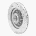 DFC 97-99 Ford F-150 RWD Front Left Drilled & Slotted Silver Brake Rotor