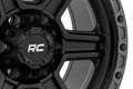Rough Country 79 Series Wheel One-Piece Semi Gloss Black w/Gunmetal Ring 17x8.5 6x5.5 0mm
