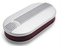 Edelbrock Air Cleaner Classic Series Oval Aluminum 17 5In X 9 35In X 4 45In Dual Carburetor