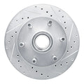 R1 94-02 Chevrolet Express 2500 Front Right Drilled & Slotted Silver Brake Rotor