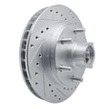 R1 94-02 Chevrolet Express 2500 Front Right Drilled & Slotted Silver Brake Rotor