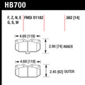 Hawk 06-07 Subaru Impreza WRX HT-10 Front Race Brake Pads