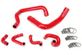 HPS Performance Red Reinforced Silicone Radiator and Heater Hose Kit Coolant for Ford 86-93 Mustang GT / Cobra