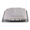 12V POWERED ROOF VENT SMOKE DOME POLAR WHITE SCREEN FRAME AUTO LIFT CANADIAN LIS