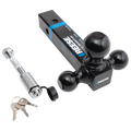 TRIBALL TRAILER HITCH BALL MOUNT FITS 2 1/2IN RECEIVER 18000 LB BLACK