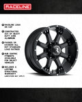 Raceline 991C Assault 18x9in / 5x139.7 BP / 20mm Offset / 106.5mm Bore - Chrome Wheel