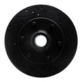 R1 88-96 Chevrolet C2500 Front Right Drilled & Slotted Black Brake Rotor