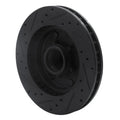 R1 88-96 Chevrolet C2500 Front Right Drilled & Slotted Black Brake Rotor