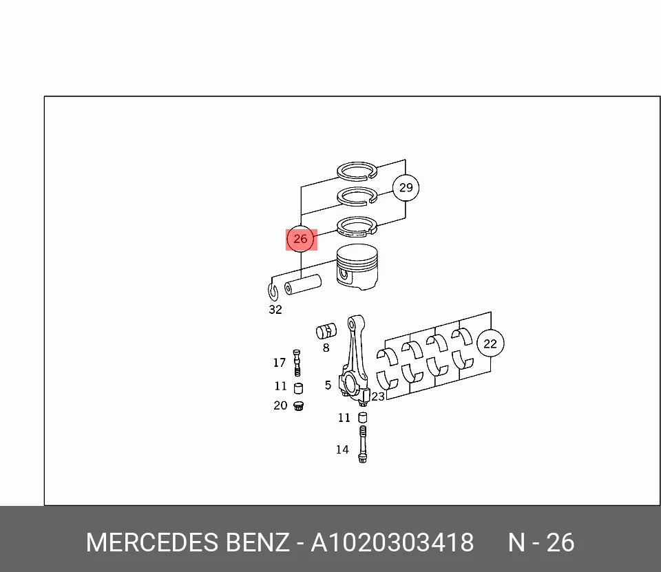 PISTON WITH RINGS