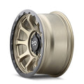 DIRTY LIFE DRIFTER 9307 MATTE GOLD W MATTE BLACK LIP 17X8.5 6-139.7 -6MM 106MM