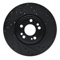 R1 20-23 Mercedes-Benz GLE350 Front Right Drilled & Slotted Black Brake Rotor