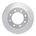 R1 Concepts Brake Rotor Drilled and Slotted Silver Fits Nissan NV1500