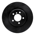 R1 06-12 Land Rover Range Rover Front Left Drilled & Slotted Black Brake Rotor