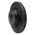 R1 06-12 Land Rover Range Rover Front Left Drilled & Slotted Black Brake Rotor