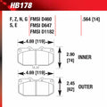 Hawk 06-07 WRX / 89-96 Nissan 300ZX / 89-93 Skyline GT-R Blue 9012 Front Race Pads