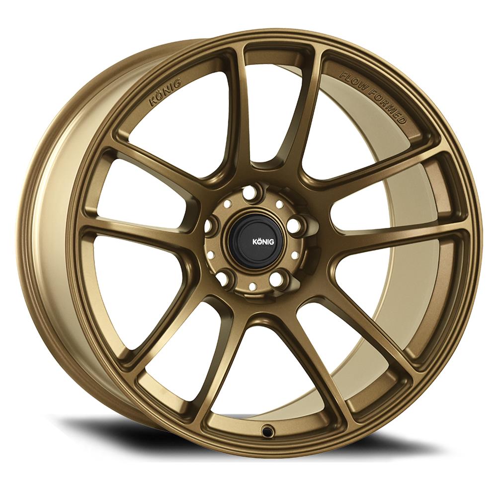 Konig Heliogram 15X9 4X100 ET35 Matte Bronze Knurled Bead Flow Formed