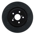 R1 21-25 Toyota RAV4 Prime (Plug-in Hybrid) Front Right Drilled & Slotted Black Brake Rotor