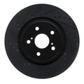 R1 21-25 Toyota SIENNA Front Left Drilled & Slotted Black Brake Rotor