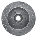 R1 93-96 Dodge DAKOTA RWD Front Left Drilled & Slotted Silver Brake Rotor