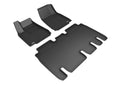 3D MAXpider 2016-2020 Tesla Model X Kagu 1st & 2nd Row Floormats - Black