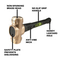 6 LB HEAD 16IN B.A.S.H BRASS HAMMER