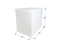 FRESH WATER TANK WT2473 22 X 20 X 15 26 GAL W/ .5IN FITTINGS