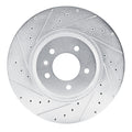 DFC 20-25 Land Rover Defender 110 Front Left Drilled & Slotted Silver Brake Rotor