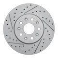 R1 14-20 Cadillac Cts Front Left Drilled & Slotted Geo-Carbon Rotor