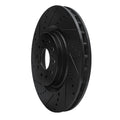 R1 17-25 Acura Integra Front Left Drilled & Slotted Black Brake Rotor