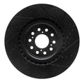 R1 17-25 Acura Integra Front Left Drilled & Slotted Black Brake Rotor
