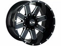 ~(37 lbs. 19X19X10)~ 141 (141) GLOSS BLACK/MILLED SPOKES 17X9 8-165.1/8-170 -12MM 130.8MM