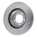 DFC 17-23 Porsche Cayenne Left Front Drilled & Slotted Silver Brake Rotor