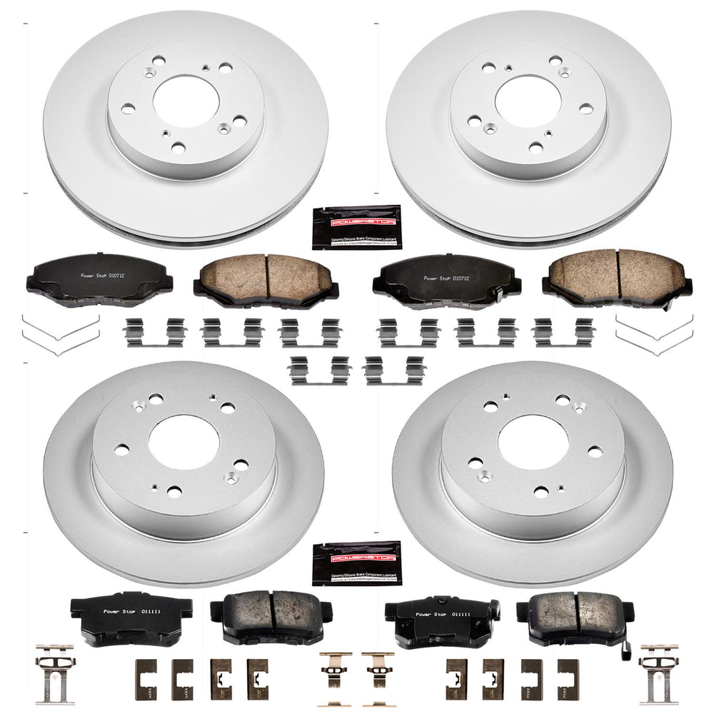 Power Stop 14-15 Acura ILX Front & Rear Z17 Evolution Geomet Coated Brake Kit