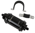 Fuelab 848 In-Line Fuel Filter Standard -6AN In/Out 10 Micron Fabric w/Check Valve - Black