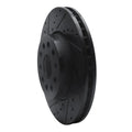 R1 14-20 Cadillac CTS Front Left Drilled & Slotted Black Brake Rotor