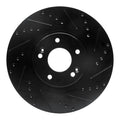 R1 15-21 Kia Sedona Front Right Drilled & Slotted Black Brake Rotor