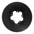 R1 14-19 Ford Transit (Mexico) Front Right Drilled & Slotted Black Brake Rotor
