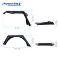 2018C JEEP WRANGLER JL 2DR & UNLIMITED FRONT FENDER FLARES ; BLK; POWDER COA
