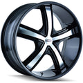 ~(38 lbs. 22X22X10)~ BOOST (D69) BLACK/MACHINED FACE 20X8.5 5-110/5-115 35MM 72.62MM