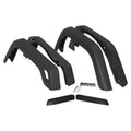 6-Piece 97-06 Jeep TJ Wrangler Fender Flare Kit, Black Textured, 3-3/4 Inch Width Crown Automotive