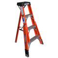 WERNER 4FT FIBERGLASS TRIPOD LADDER TYPE IA 300# CAPACITY FTP6204